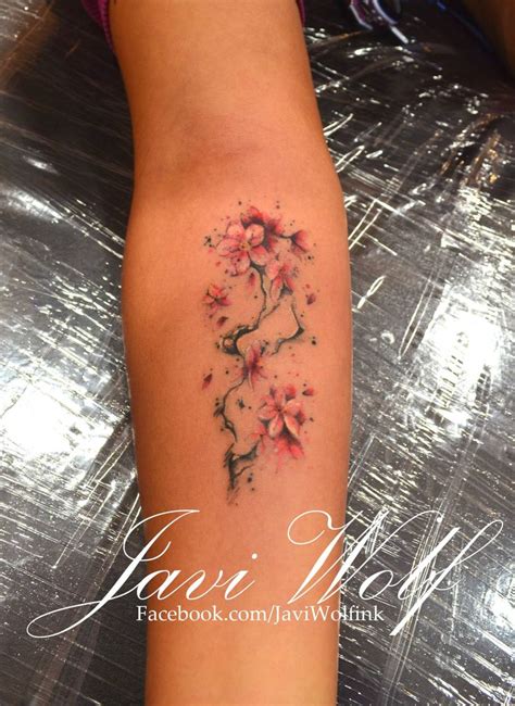 Cherry Blossom Tattooed By Javi Wolf My Work Tattoos