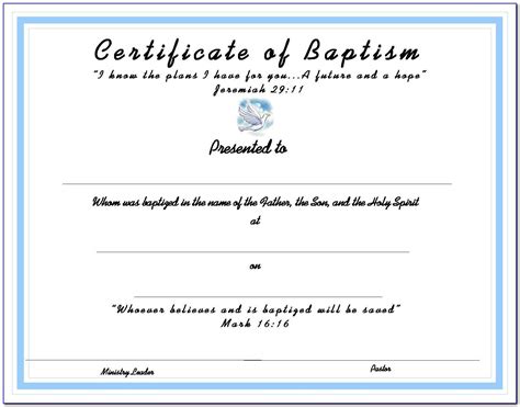 Bible Study Certificate Templates
