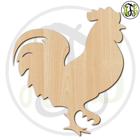 Rooster - 230035- Farm Cutout, unfinished, wood cutout, wood craft ...