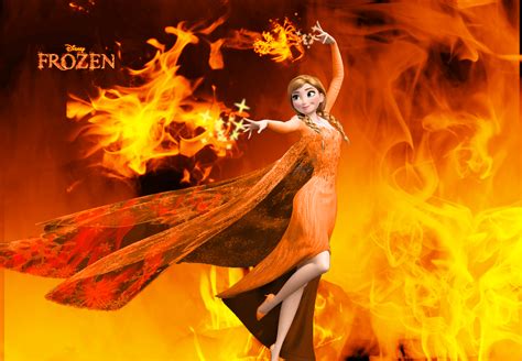 Wallpaper Frozen Anna The Fire Princess By Lordblacktiger666 On