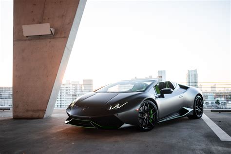 2017 Lamborghini Huracan Spider Matte Black Mvp Miami Exotic Rentals