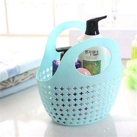 Buy Portable Home Basket For Storage Fashion Plastic For Bathroom Shower Basket