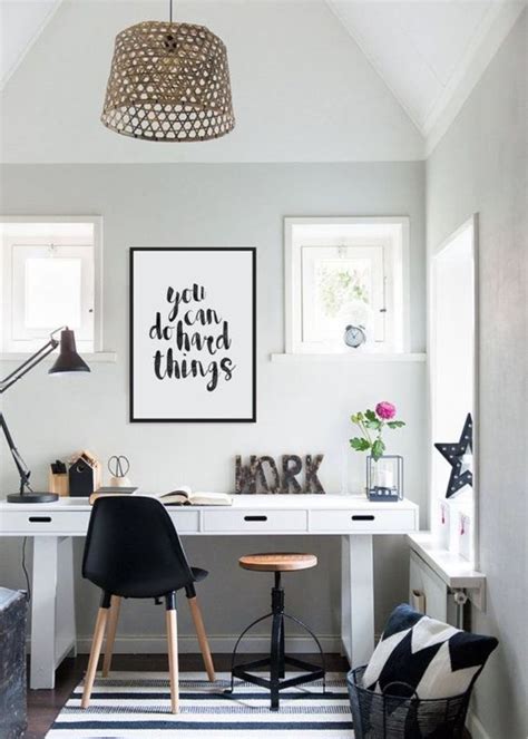 Clean And Bright Boho Home Office Inspiration Ideas