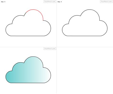 How To Draw A Cloud For Kids Step By Step Cloud Drawing Clouds For