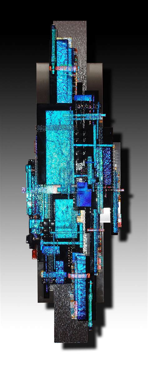 Glass Dichroic Abstract Contemporary Sculpture Acrylic Sculpture Glass Art Sculpture