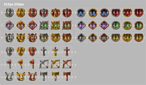 Fantasy Class Emblem Icon01 Set Pack Gamedev Market