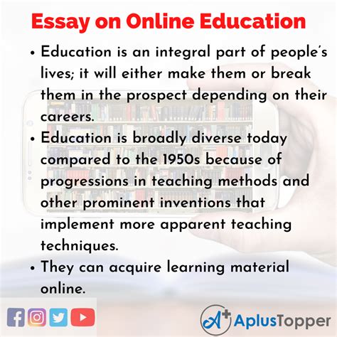 Essay On Online Education Advantages And Disadvantages Of Online