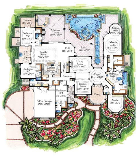 Luxury Floor Plans For Houses Luxury Floor Plans Tropical House