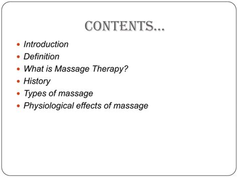 Massage Therapy Ppt
