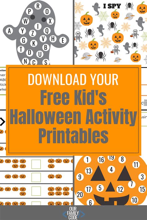 Halloween Printable Activity Pages Worksheets