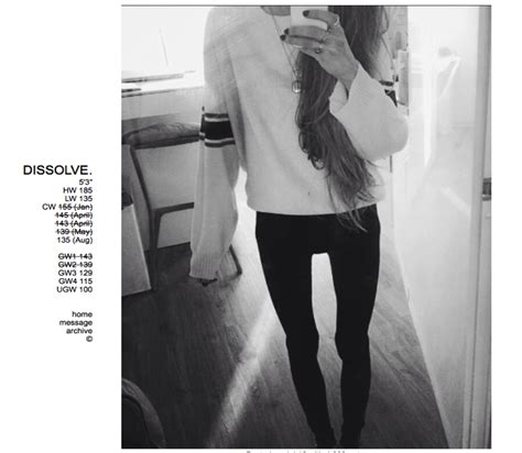 figure 3 screenshot of “unmarked” thinspo profile and post demonstrating “real girl” selfie