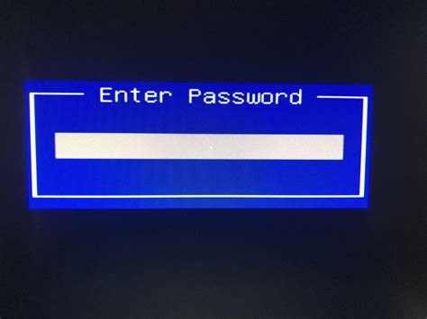 Blue Screen With Enter Password On Startup Screen