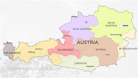 Alquileres de vacaciones en estiria pasajes a estiria restaurantes en estiria qué hacer en estiria compras en estiria. Mapa de Austria