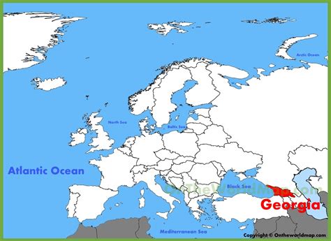 Georgia borders the other us states of alabama on the west, south carolina on the east, tennessee and north carolina on the north and florida on the south. Georgia location on the Europe map