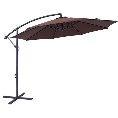 Sunnydaze Outdoor Steel Offset Patio Umbrella With Polyester Canopy