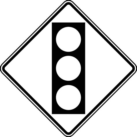 Signal Ahead Black And White Clipart Etc