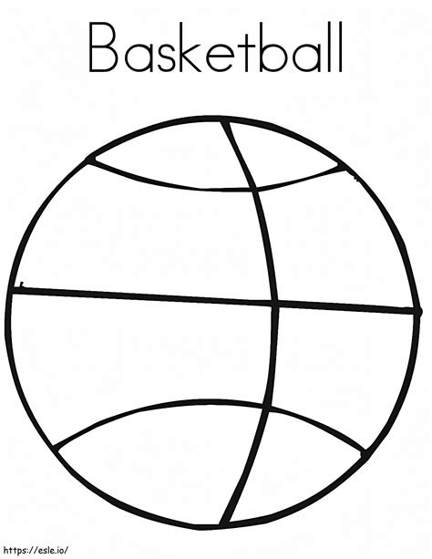 Basketball Ball Printable Coloring Page