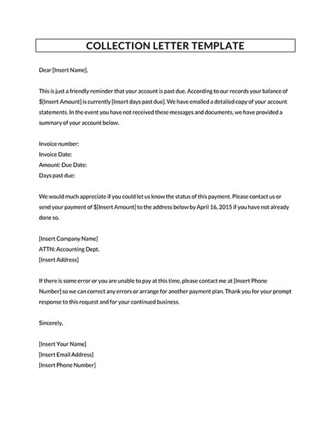 How To Word A Collection Letter 32 Examples Free Template