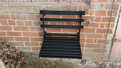 Wall Mounted Seating Foldaway Fold Up Metal Garden Seat Bench