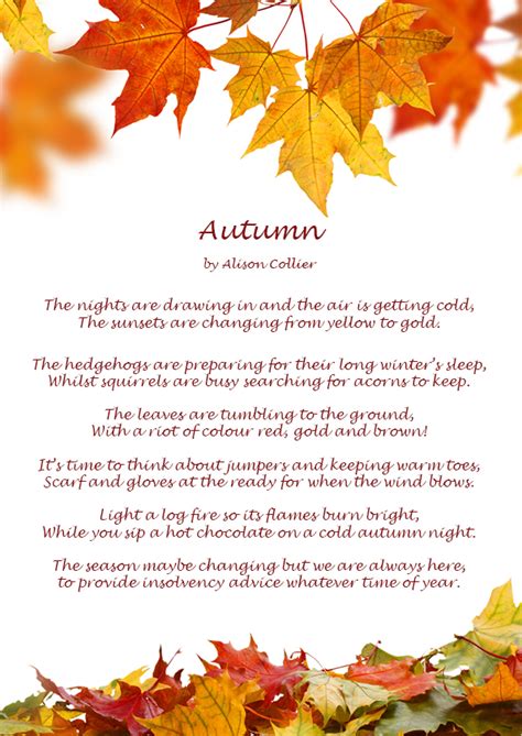 Autumn Leaves Poem Insolvency And Corporate Recovery