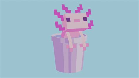 17 Inspired For Minecraft Axolotl 3d Model You Mockup
