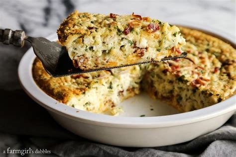 Herby Crustless Quiche With Crab And Bacon Recipe Crustless Quiche