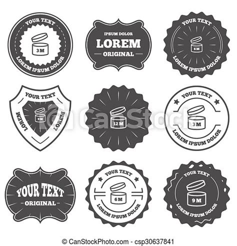 After Opening Use Icons Expiration Date Product Vintage Emblems