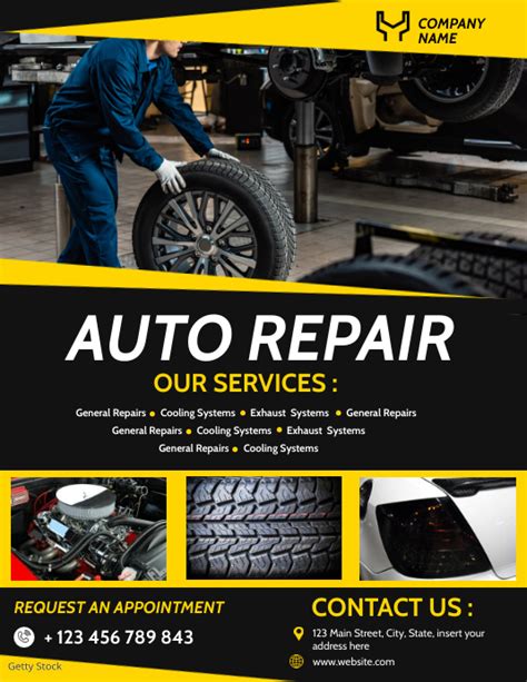 Auto Repair Services Flyer Advertisement Vorlage Postermywall