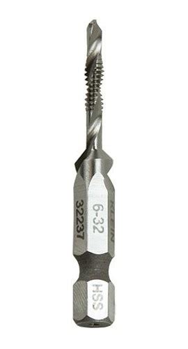 Klein Tools 32237 Drill Tap 6 32 Tap Size 025 Hex Shank