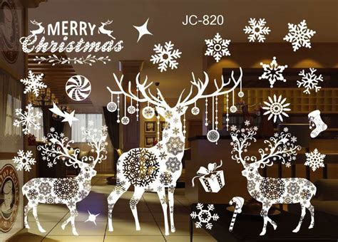 Christmas Winter Snowflake Window Wall Stickers Hotel Stores Window