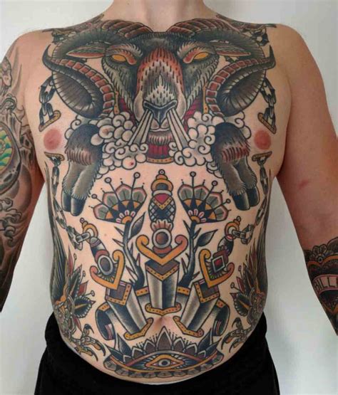 Ram and Neo-Traditional Tattoos Full Torso | Best Tattoo ...