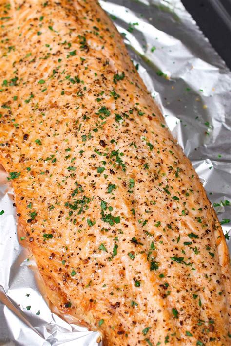 Remove the bacon from the baking sheet and place it on a plate lined with paper towels or newspaper. Baked Salmon fresh out of the oven with a crisp exterior ...