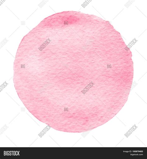 Pink Watercolor Circle Image And Photo Free Trial Bigstock