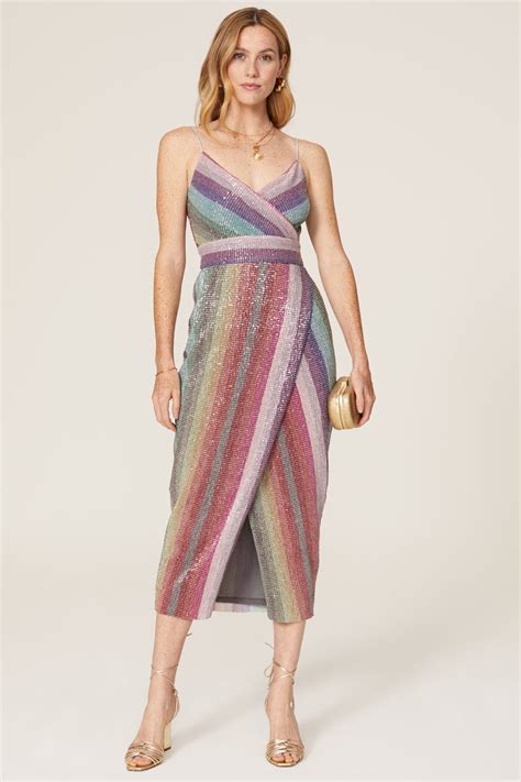 Meghan Lurex Wrap Dress By Saylor Rent The Runway