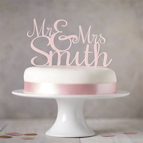 Personalised Mr And Mrs Wedding Cake Topper Cake Topper Wedding