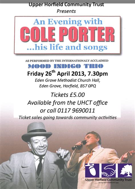 An Evening With Cole Porter Eden Grove Community Headfirst Bristol