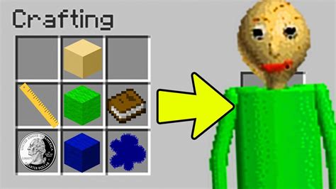 how to craft the baldi s basics outfit in minecraft youtube