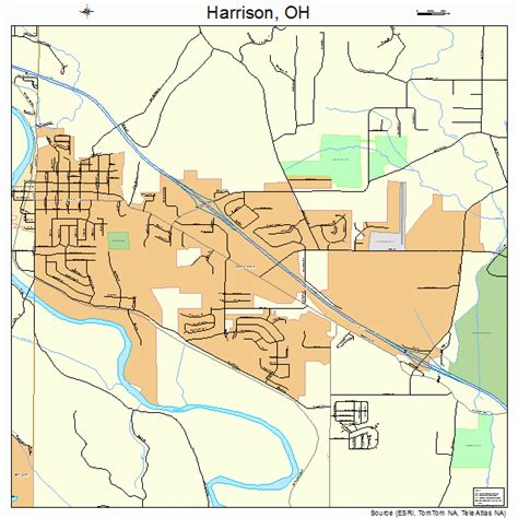 Harrison Ohio Street Map 3933838