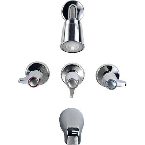 I used to do apt. Moen 3-handle Chrome Mini-blade Tub and Shower Faucet ...