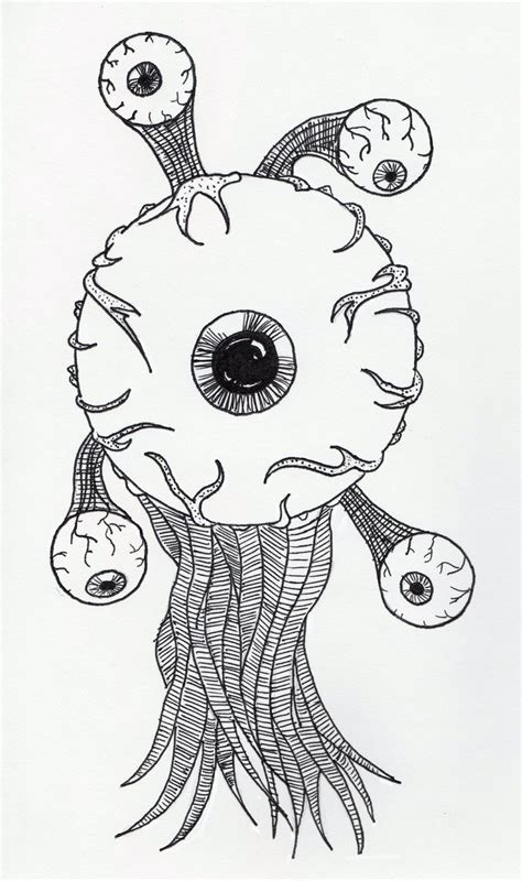 If you are a beginner or an intermediate you can use this. Jared Unzipped: Draw Something: Floating Eyeball Monster