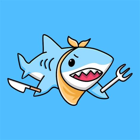 Premium Vector Cute Shark Cartoon Design