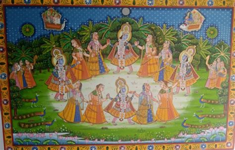 Krishna Raas Pichwai Painting 24 X 36 International Indian Folk