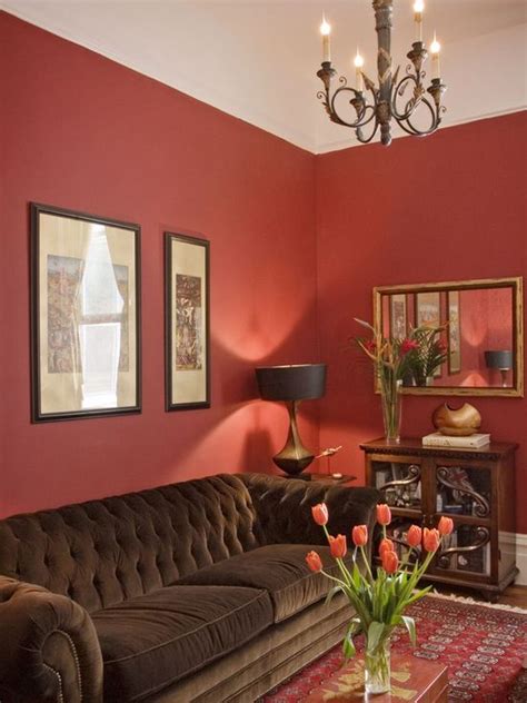 Benjamin Moore Red Paint Colors Are Great For Focusing Brown Living