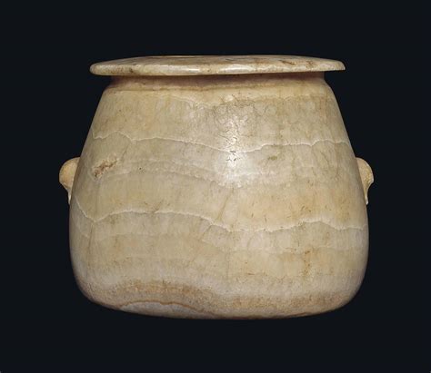 A Large Egyptian Alabaster Jar