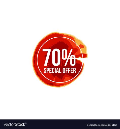70 Special Offer Template Design Royalty Free Vector Image