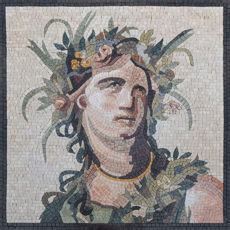 Greek God Mosaic Ancient Mythology Mozaico