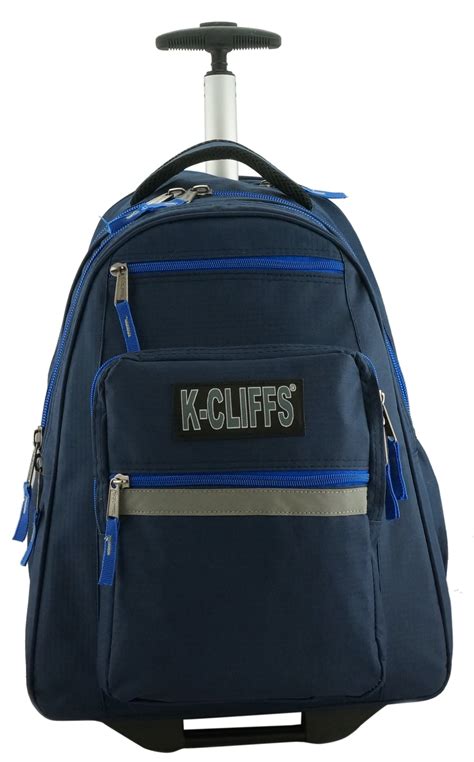 K Cliffs Unisex Heavy Duty Rolling Backpack School Backpacks Multiple