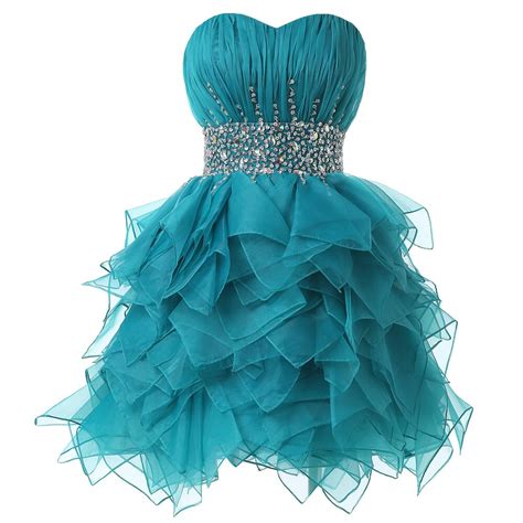 Real Turquoise Juniors Short Cocktail Party Dresses Sweetheart Beaded