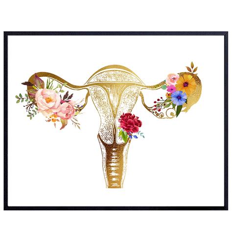 Fertility Art Midwife Art Gynecologist Gift Progesterone Art Gynecology