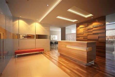 Natural Materials With Minimalist Approach Office Lobby Design Lobby Design Office Lobby